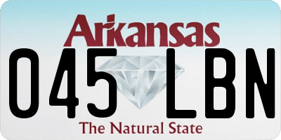 AR license plate 045LBN