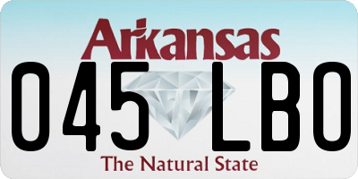AR license plate 045LBO