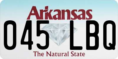 AR license plate 045LBQ