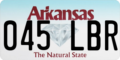 AR license plate 045LBR