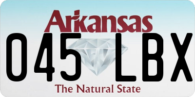 AR license plate 045LBX
