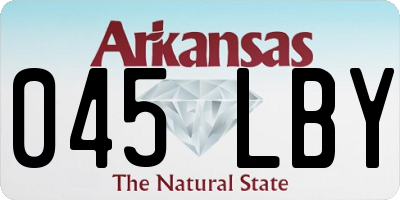 AR license plate 045LBY