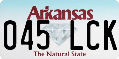 AR license plate 045LCK