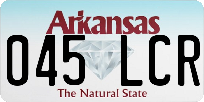 AR license plate 045LCR