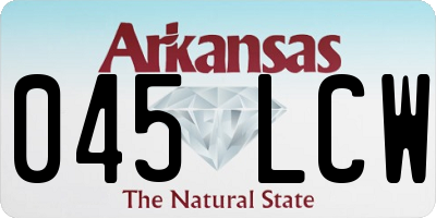 AR license plate 045LCW