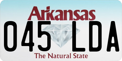 AR license plate 045LDA