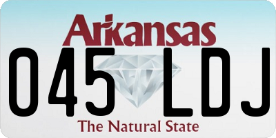 AR license plate 045LDJ