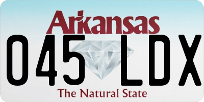 AR license plate 045LDX