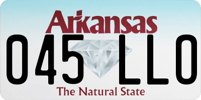 AR license plate 045LLO