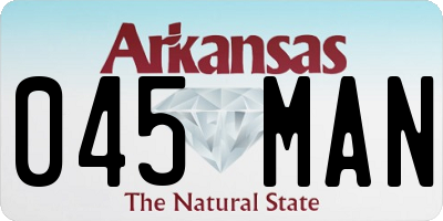 AR license plate 045MAN
