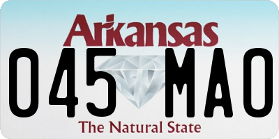 AR license plate 045MAO