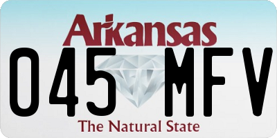 AR license plate 045MFV