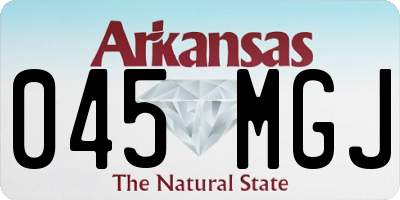 AR license plate 045MGJ
