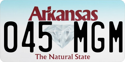 AR license plate 045MGM