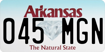 AR license plate 045MGN