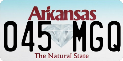 AR license plate 045MGQ