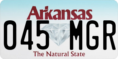 AR license plate 045MGR