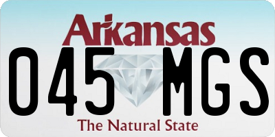 AR license plate 045MGS