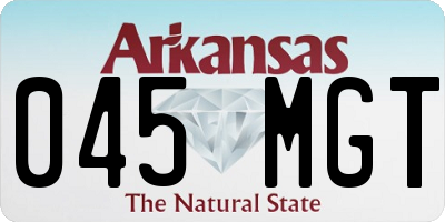 AR license plate 045MGT