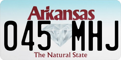 AR license plate 045MHJ