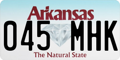 AR license plate 045MHK