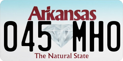 AR license plate 045MHO