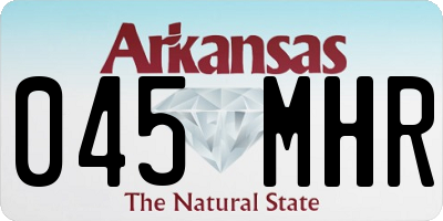 AR license plate 045MHR