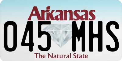 AR license plate 045MHS