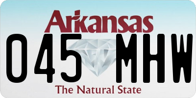 AR license plate 045MHW