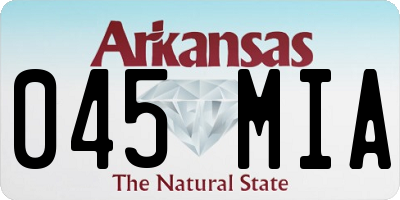AR license plate 045MIA