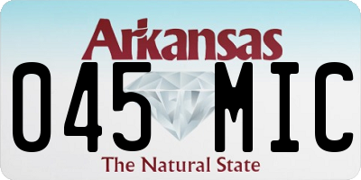 AR license plate 045MIC