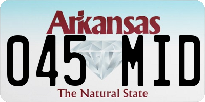 AR license plate 045MID