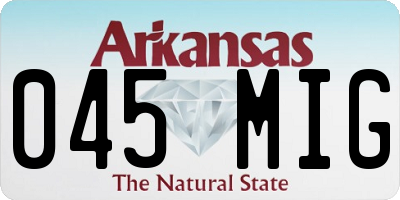 AR license plate 045MIG
