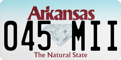 AR license plate 045MII