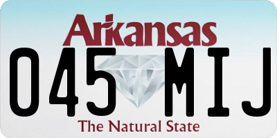 AR license plate 045MIJ