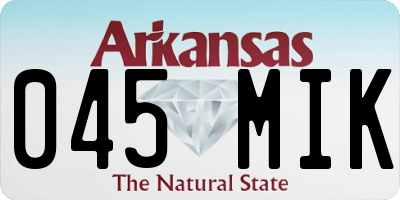 AR license plate 045MIK