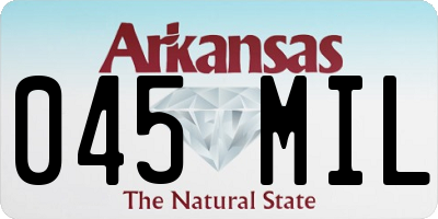 AR license plate 045MIL