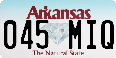 AR license plate 045MIQ