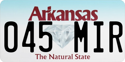 AR license plate 045MIR