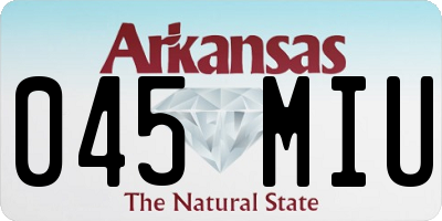 AR license plate 045MIU