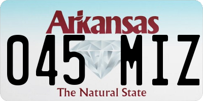 AR license plate 045MIZ