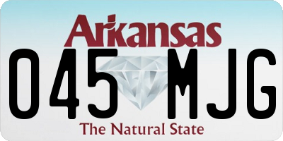 AR license plate 045MJG
