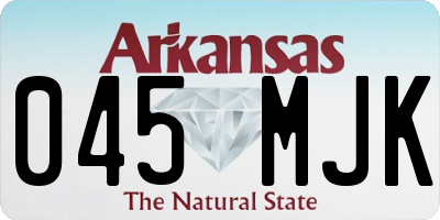 AR license plate 045MJK