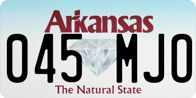 AR license plate 045MJO
