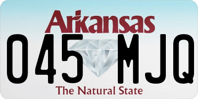 AR license plate 045MJQ