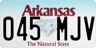 AR license plate 045MJV