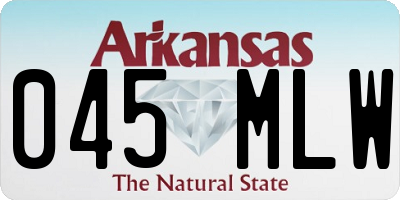 AR license plate 045MLW