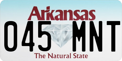 AR license plate 045MNT