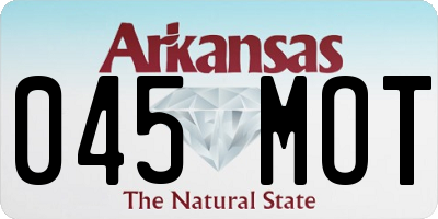 AR license plate 045MOT