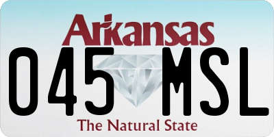 AR license plate 045MSL